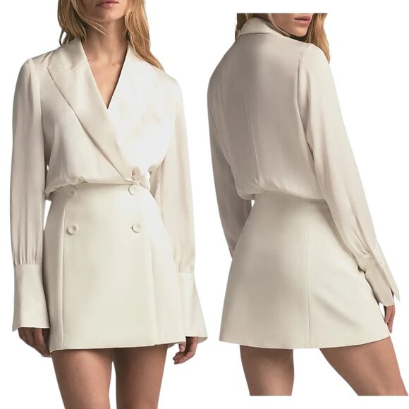 Favorite Daughter NWT Women’s ‘The I Can Fix Him’ Mini Dress Ivory White Size 4 - Picture 1 of 14